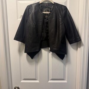 My Tribe Elegant Black Leather Jacket